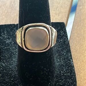 Rose Quartz Faceted Ring-NEW